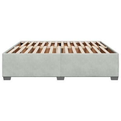 Bedframe zonder matras 200x200 cm fluweel lichtgrijs