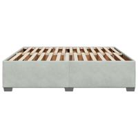 Bedframe zonder matras 200x200 cm fluweel lichtgrijs - thumbnail