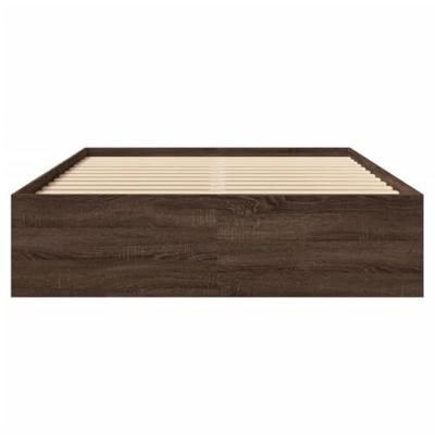 Bedframe zonder matras bewerkt hout bruin eikenkleur 120x200 cm