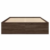 Bedframe zonder matras bewerkt hout bruin eikenkleur 120x200 cm - thumbnail