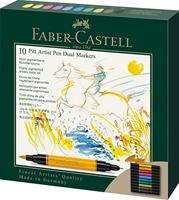 Faber Castell Tekenstift Pitt Artist Pen duo marker - etui a 10 stuks - thumbnail