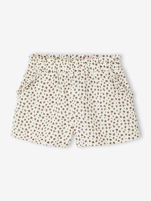 Short voor meisjes van katoengaas beige Short voor meisjes van katoengaas beige