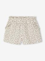 Short voor meisjes van katoengaas beige - thumbnail
