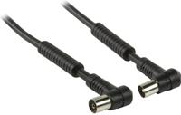 Coaxkabel 120 dB | IEC (Coax) Male Haaks - IEC (Coax) Female Haaks | 3,0 m | Zwart - thumbnail