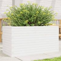 Plantenbak 90x40x46 cm massief grenenhout wit - thumbnail