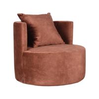LABEL51 Fauteuil Evy - Rust - Velours - 90 cm - thumbnail