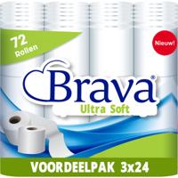 Brava - Ultra Soft Toiletpapier - 72 Rollen - Ultiem Comfort WC Papier - Superieure Sterkte - Maximale Absorptie & Pluisvrij - Voordeelverpakking WC Papier - thumbnail