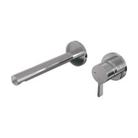 Inbouw Wastafelmengkraan Brauer Chrome Edition Coldstart Rechte Uitloop Halfronde Hendel Rechts Chroom Met Rozetten - thumbnail