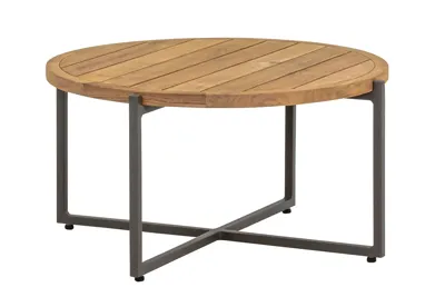 Apple Bee | Koffietafel Condor Ø74 x 38(h) cm | Taupe-Teak