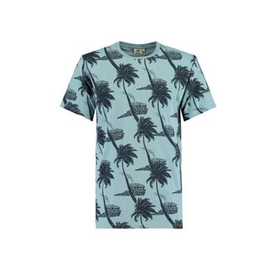 America Today T-shirt Elias Island met all over print lichtblauw America Today T-shirt Elias Island met all over print lichtblauw