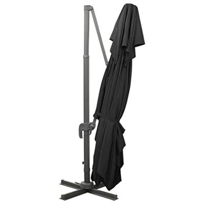 VidaXL Zweefparasol met dubbel dak 400x300 cm zwart