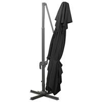 VidaXL Zweefparasol met dubbel dak 400x300 cm zwart - thumbnail