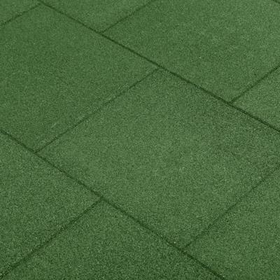 VidaXL Valtegels 6 st 50x50x3 cm rubber groen
