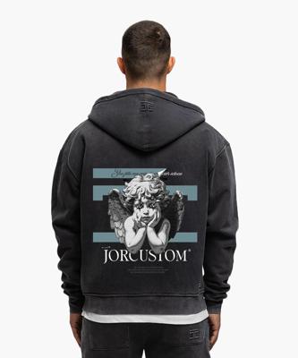 Jorcustom Fleece Angel 2.0 Zipped Hoodie Heren Donkergrijs - Maat XL - Kleur: Donkergrijs | Soccerfanshop Jorcustom Fleece Angel 2.0 Zipped Hoodie Heren Donkergrijs - Maat XL - Kleur: Donkergrijs | Soccerfanshop