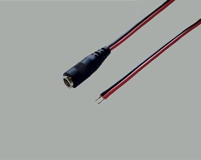 BKL Electronic Laagspannings-aansluitkabel Laagspanningsbus - Open kabeleinde 5.5 mm 2.5 mm 2.00 m 1 stuk(s)