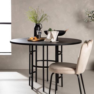 Nohr Ronde Eettafel 'Vu' 115cm, kleur Zwart Nohr Ronde Eettafel 'Vu' 115cm, kleur Zwart