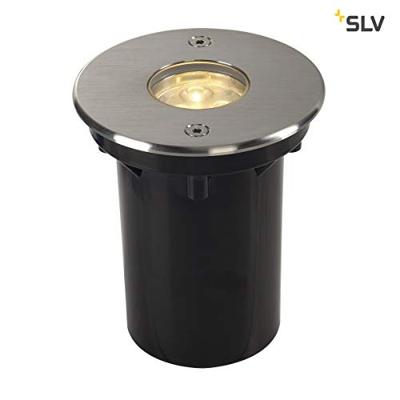 SLV DASAR 92 LED HV rond edelstaal 1xLED 3000K 233520 Vloerinbouwlamp LED 5.5 W RVS (geborsteld)