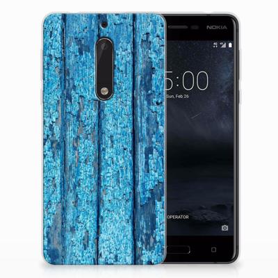 Nokia 5 | Bumper Hoesje | Wood Blue