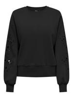 Only Onlwinnie L/s O-neck Swt Sweater Black Romantic - thumbnail