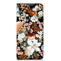 Smart Cover voor OPPO A54 5G | A74 5G | A93 5G Dark Flowers - thumbnail