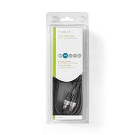 Stereo-Audiokabel | 2x RCA Male - 2x RCA Male | 0,75 m | Antraciet - thumbnail