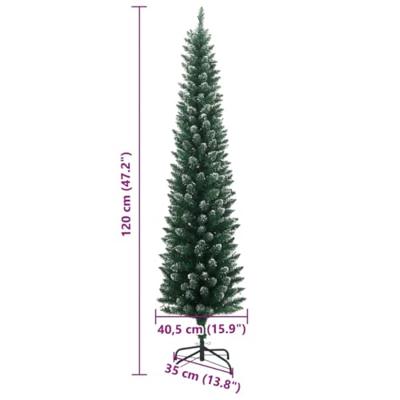 VidaXL Kunstkerstboom smal met 150 led's 120 cm