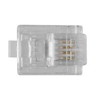 ACT TD104R RJ11 (6P/4C) modulaire connector voor ronde kabel met soepele aders- 25 stuks - thumbnail