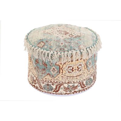 Kussen DKD Home Decor Voor op de grond 46 x 46 x 37 cm Bruin Groen Geel Arabisch 45 x 45 x 35 cm Franjes