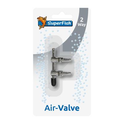 Rvs Luchtkraan 2 Weg Blister aquaria Superfish - Superfish