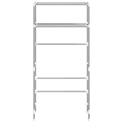 VidaXL Wasmachinerek 2-laags 69x28x143 cm ijzer grijs VidaXL Wasmachinerek 2-laags 69x28x143 cm ijzer grijs