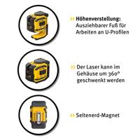 Stabila LAX 300 G, 4-pcs Kruislijnlaser Zelfnivellerend Reikwijdte (max.): 30 m - thumbnail