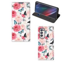 OPPO Find X3 Neo Smart Cover Butterfly Roses - thumbnail