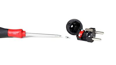 Schwabe Stekker Rubber 230 V, 16 A zwart IP44 - thumbnail