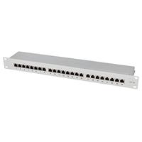 LogiLink NP0060 24 poorten Patchpaneel 483 mm (19) CAT 6A 1 HE Grijs - thumbnail