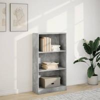 Boekenkast 60x24x109 cm bewerkt hout betongrijs - thumbnail