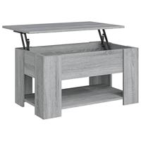 Salontafel 79x49x41 cm bewerkt hout grijs sonoma eikenkleurig - thumbnail