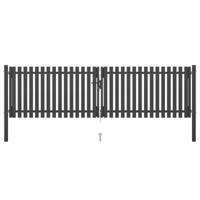 Tuinhekpoort staal 400x75 cm antraciet - thumbnail