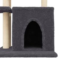 Kattenmeubel met sisal krabpalen 83,5 cm donkergrijs - thumbnail