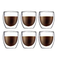 Bodum Dubbelwandige koffie- / theeglazen Pavina - gepatenteerd ventiel - 250 ml - 6 stuks - thumbnail
