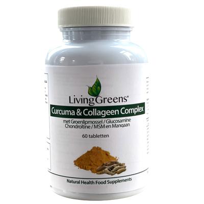 Livinggreens Gewrichten formule curcuma & collageen complex 60 Tabletten