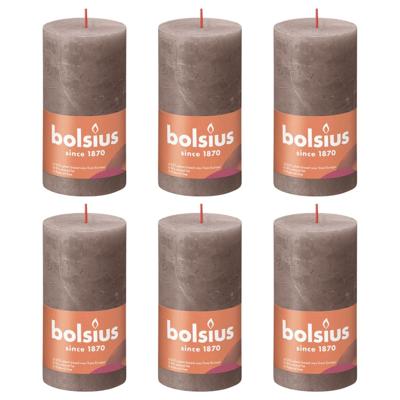 Bolsius rustiek stompkaars 130/68 rustic taupe a4