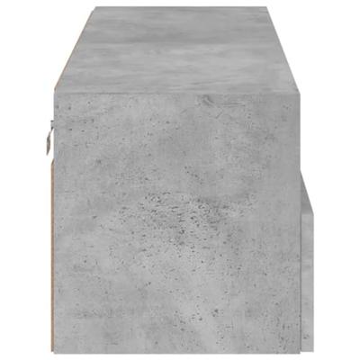 Tv-wandmeubel 100x30x30 cm bewerkt hout betongrijs