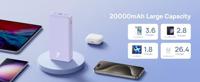 Baseus Airpow - powerbank 20000 mAh 20W (paars) - thumbnail