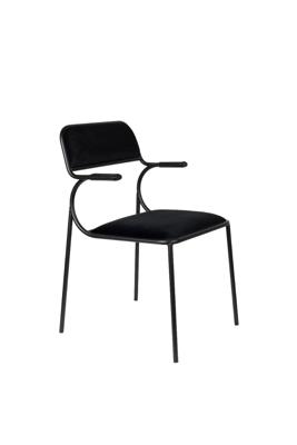 Zuiver Eetkamerstoel 'Alba' Velvet, kleur Zwart