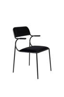 Zuiver Eetkamerstoel 'Alba' Velvet, kleur Zwart - thumbnail