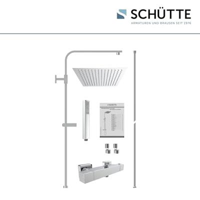 Schutte SUMBA hoofddouche set met thermostatische mengkraan | chroom
 - 60049 60049 - thumbnail