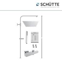 Regendouche Opbouwset Schütte Sumba met Thermostaatkraan Hart-op-hart 15 cm Chroom - thumbnail