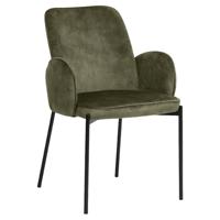 LABEL51 Eetkamerstoel 'Jari' Microfiber, kleur Cognac - thumbnail