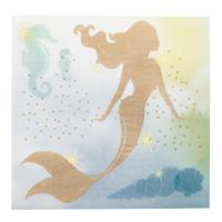 Boland Papieren servetten zeemeermin 33x33cm - thumbnail
