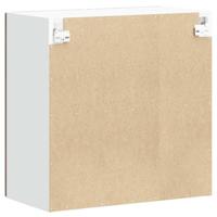 Keukenbovenkast met glazen deur Lucca bewerkt hout gerookt eikenkleur - thumbnail